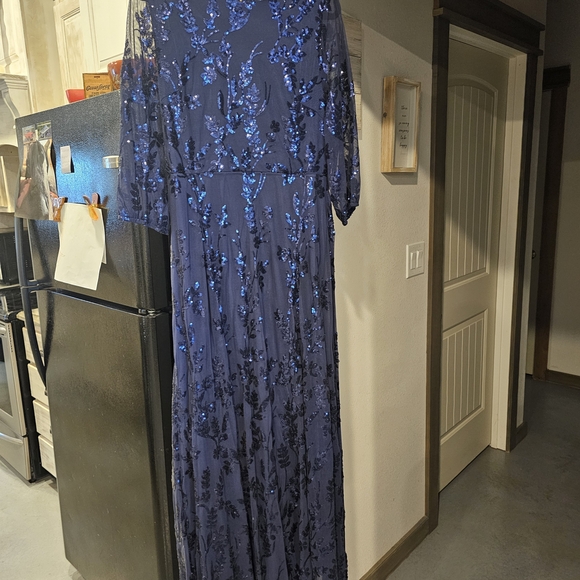 Baltic Born Dresses & Skirts - Baltic Born Navy Sequin Long Sleeve Dress